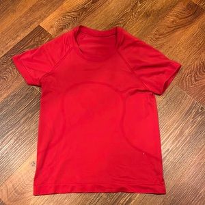 Lululemon Swiftly Tech Short Sleeve Shirt 2.0 in Dark Red